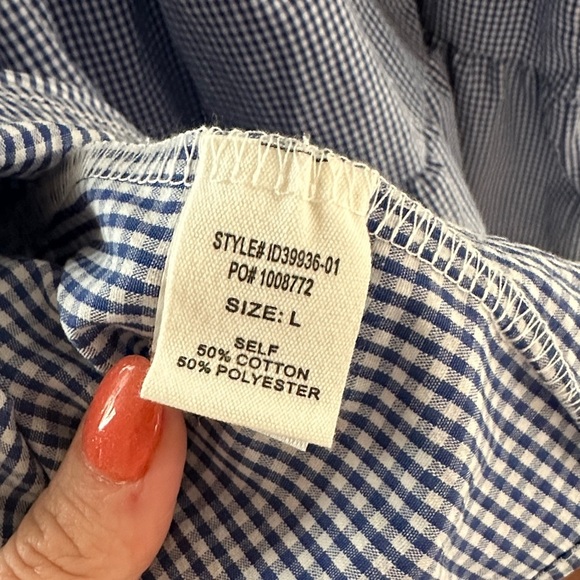 Peach Love Miss Americana Blue Gingham Dress NWT - Picture 7 of 8